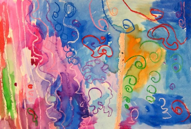Kindergarten Line Paintings – Art is Basic | An Elementary Art Blog