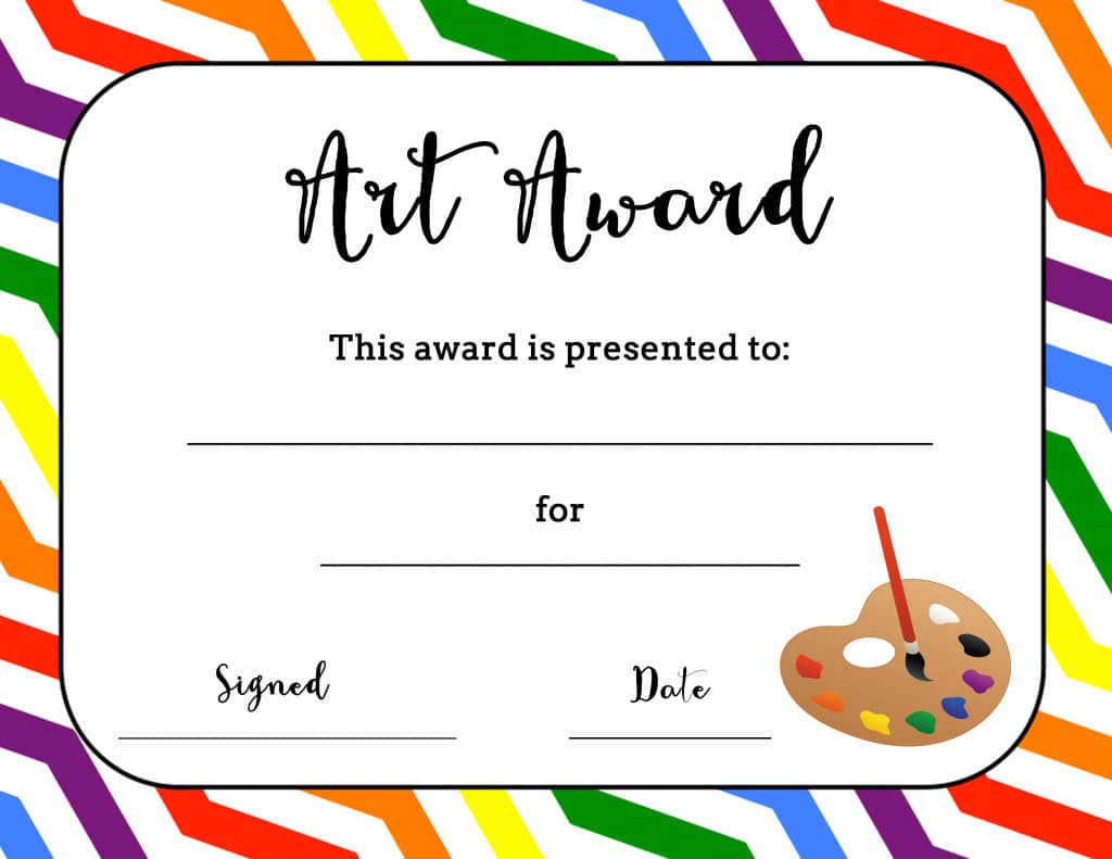 Art Award Certificate Template Free Nisma Info
