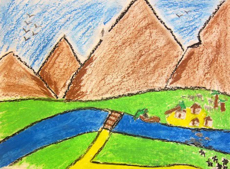 oil pastel landscape – Art is Basic | An Elementary Art Blog