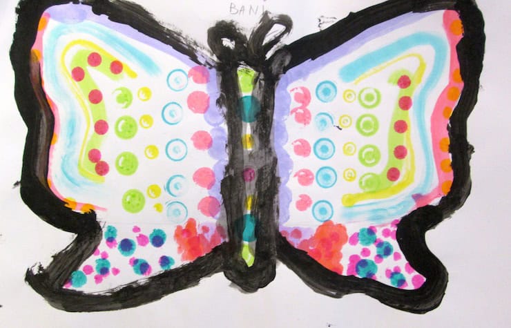 Butterfly Paintings with Kindergarten – Art is Basic | An Elementary ...