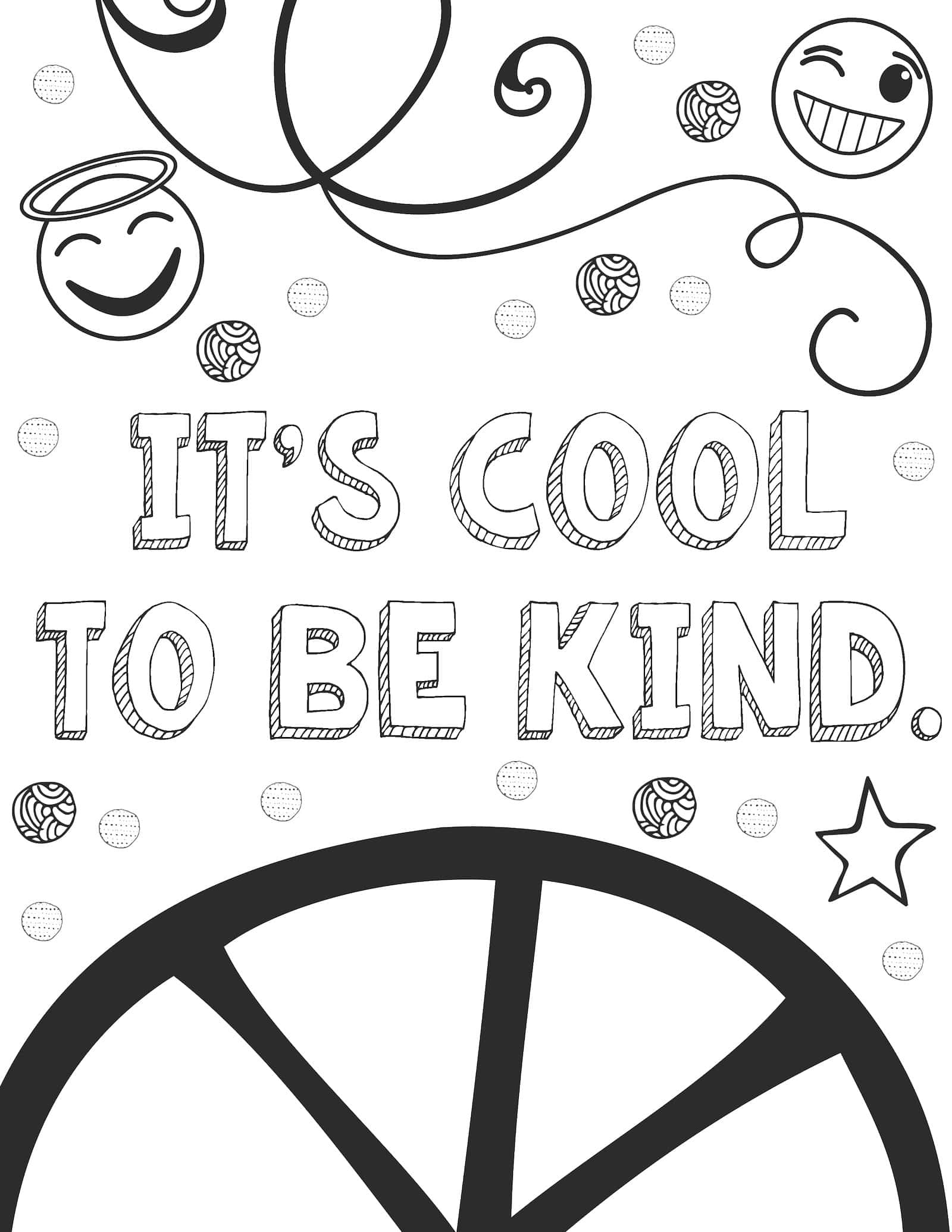 Kindness Coloring Pages: Free Sample Page! – Art Is Basic | An ...