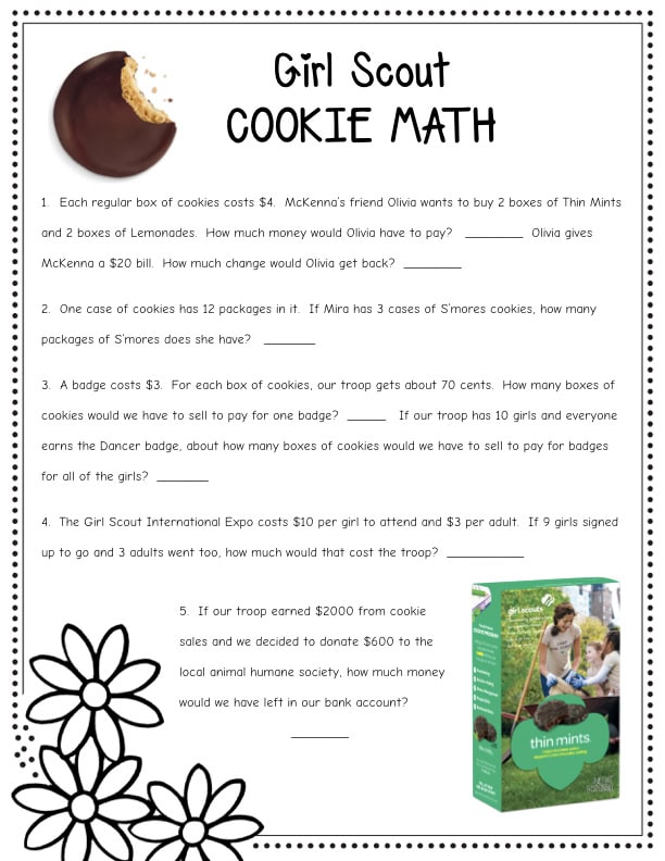 Girl Scout Cookie Math Art Is Basic An Elementary Art Blog