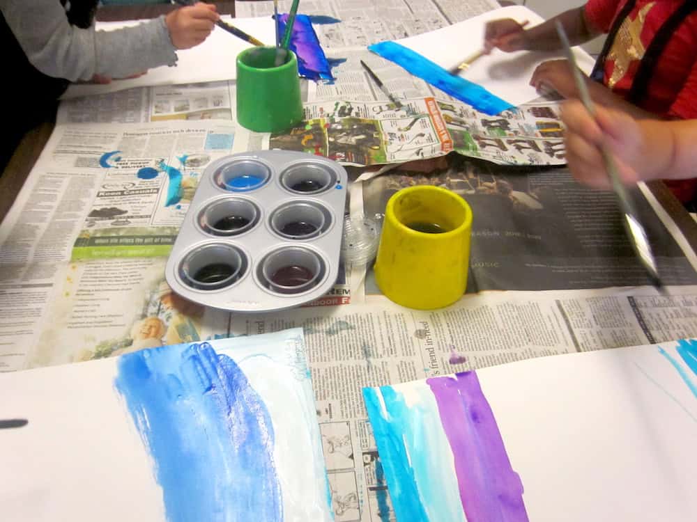 Acrylic Paint Strip Kindergarten Children Watercolor Painting 12